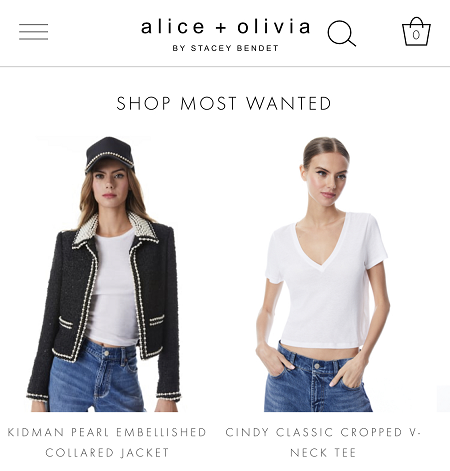 Alice+Olivia kodovi za popust