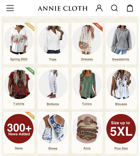 Кодове за отстъпка AnnieCloth