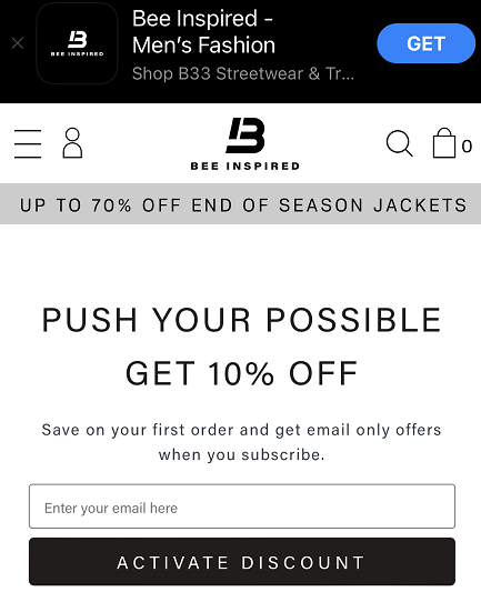 รหัสส่วนลด BeeInspiredClothing