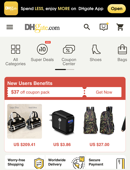 DHgate رموز الخصم