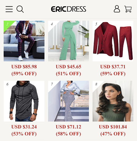 รหัสส่วนลด EricDress