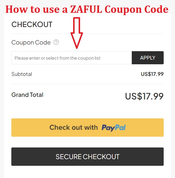 วิธีใช้รหัสคูปอง ZAFUL