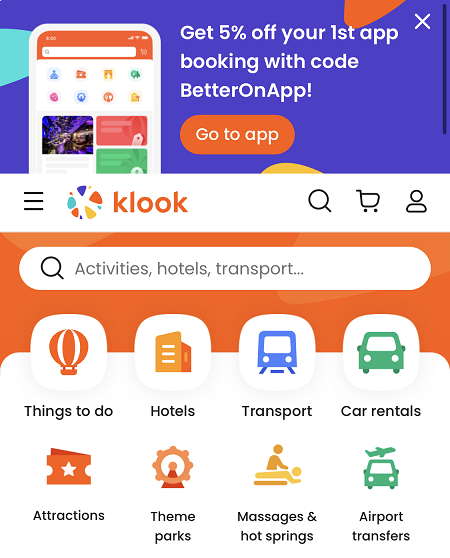 رموز خصم KLOOK