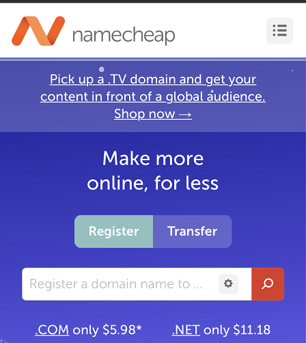 Koda za popust NameCheap