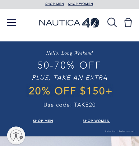 Codes de réduction Nautica