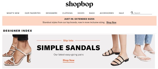 SHOPBOP Cupom de desconto