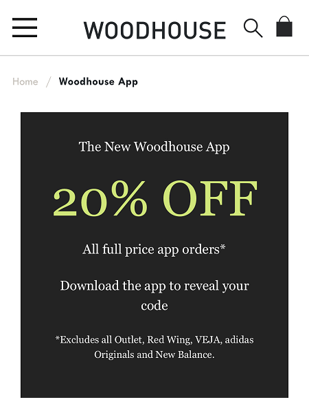 รหัสส่วนลด WoodHouseClothing