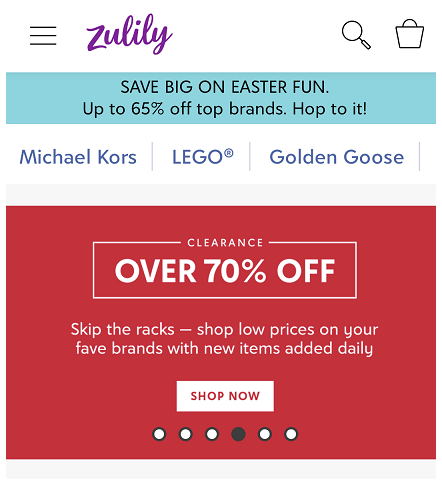 Zulily 折扣代码