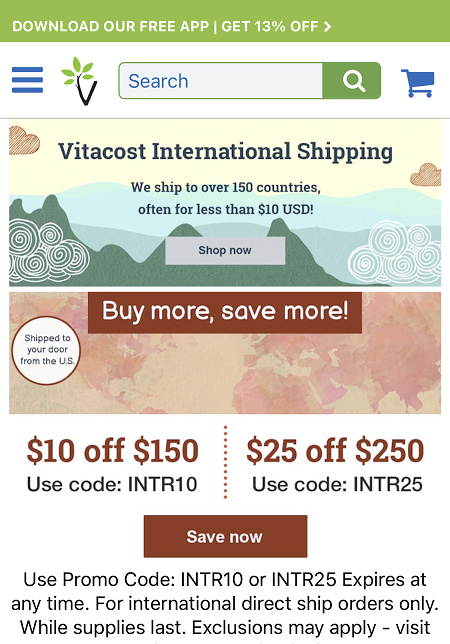 VITACOST.COM Promotional Code